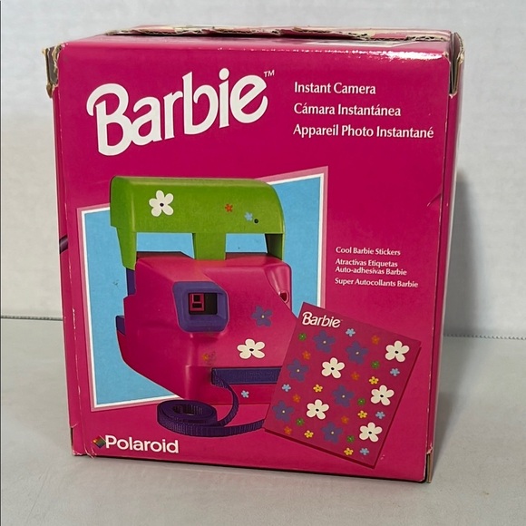 Barbie Mattel 1999 Polaroid Pink and Green Instant Camera In Box - Picture 9 of 16